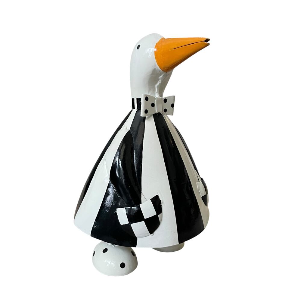 Mackenzie-Childs Striped Metal Goose 11.75in NEW - Picture 7 of 13